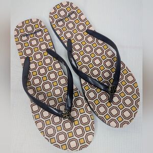 Tory Burch Thin Strap Geometric Flip-Flop Thong Sandals Women's Size 10